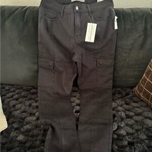 Old Navy women’s Cargo Pants — Blue rockstar super skinny high rise size 10